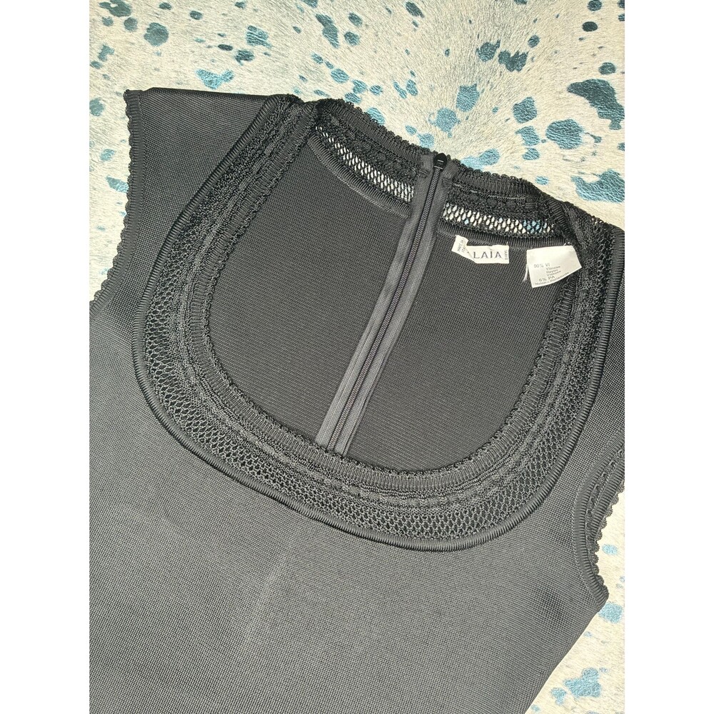 Spring 1993 Alaïa bodysuit with open lace-knit panels Size Small - Picture 6 of 11